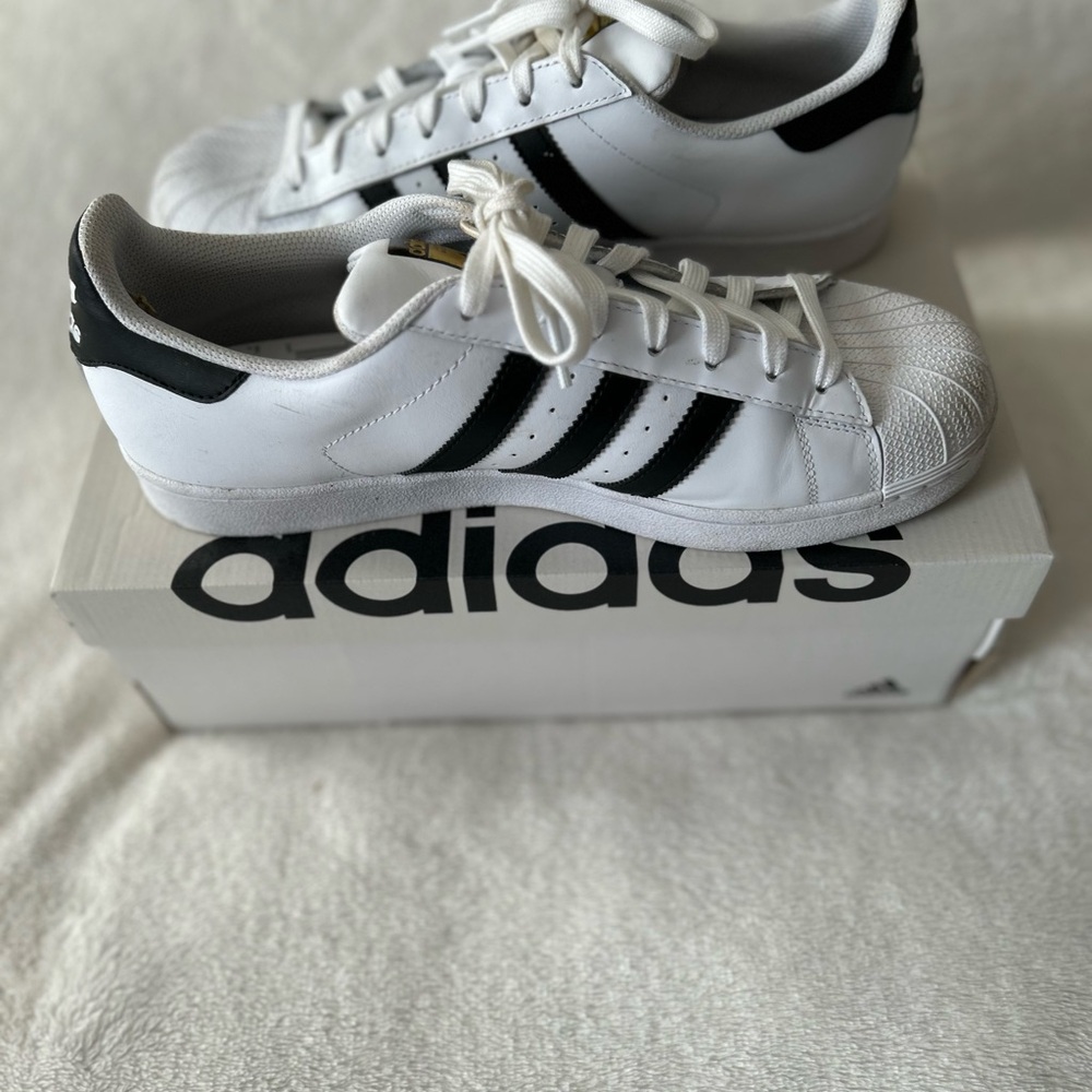 Adidas Classic White and Black Shoes
